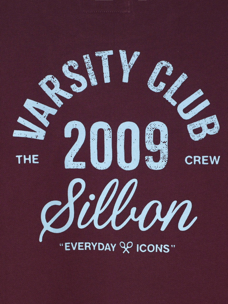 Sweat-shirt varsity club bordeaux