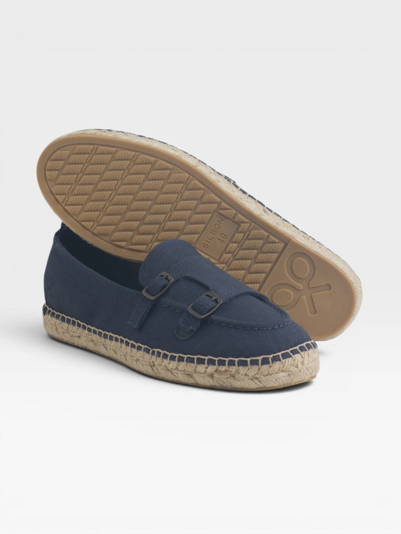 Espadrille à boucle bleue