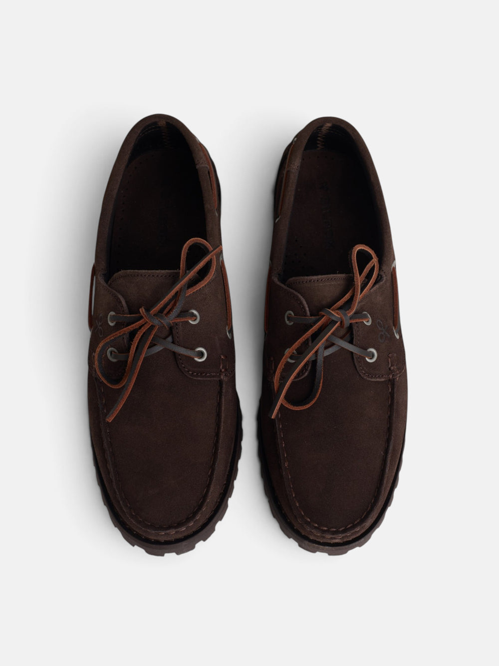 Zapato nautico serraje marron oscuro