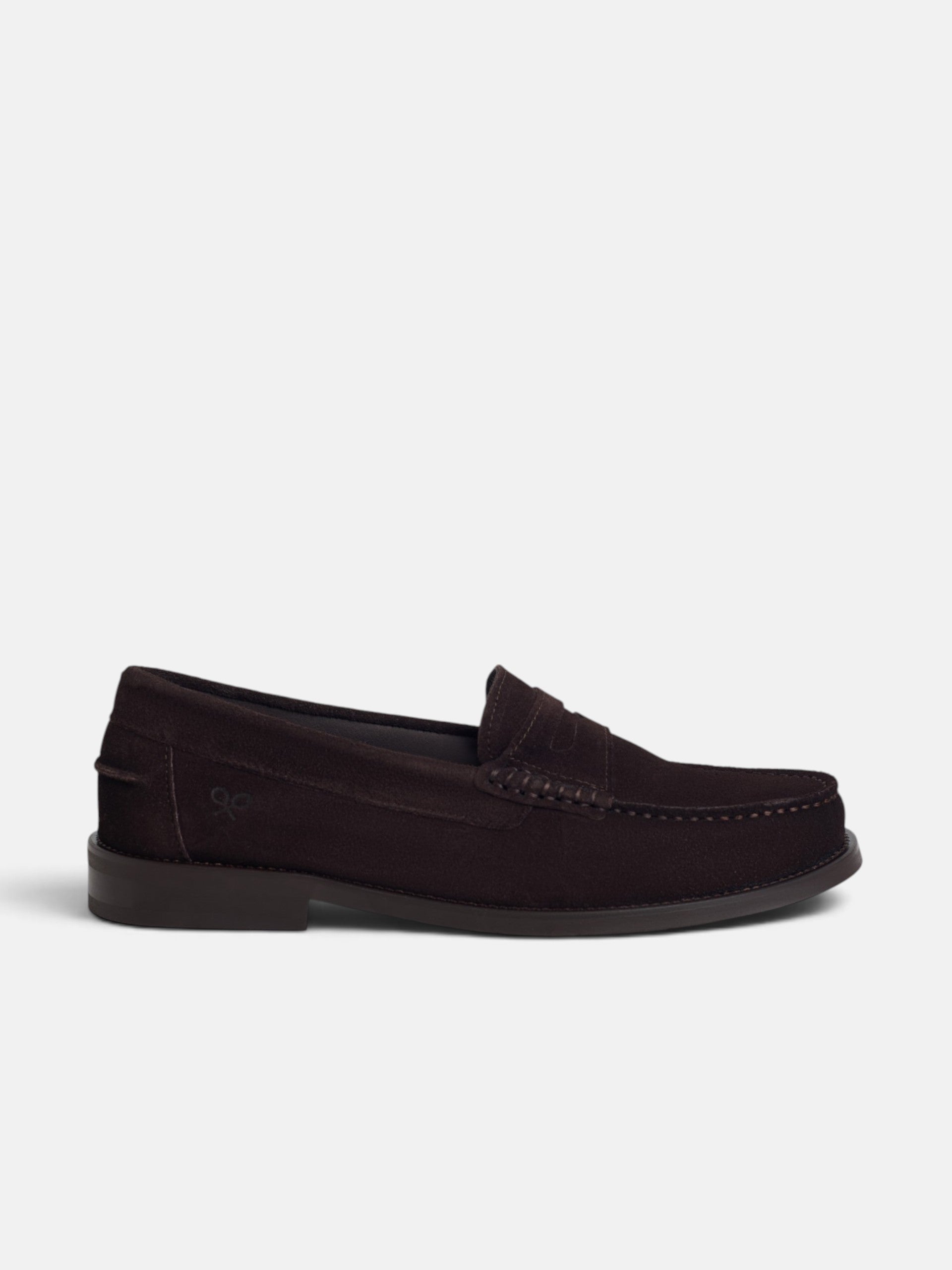 Light brown suede loafer shoe