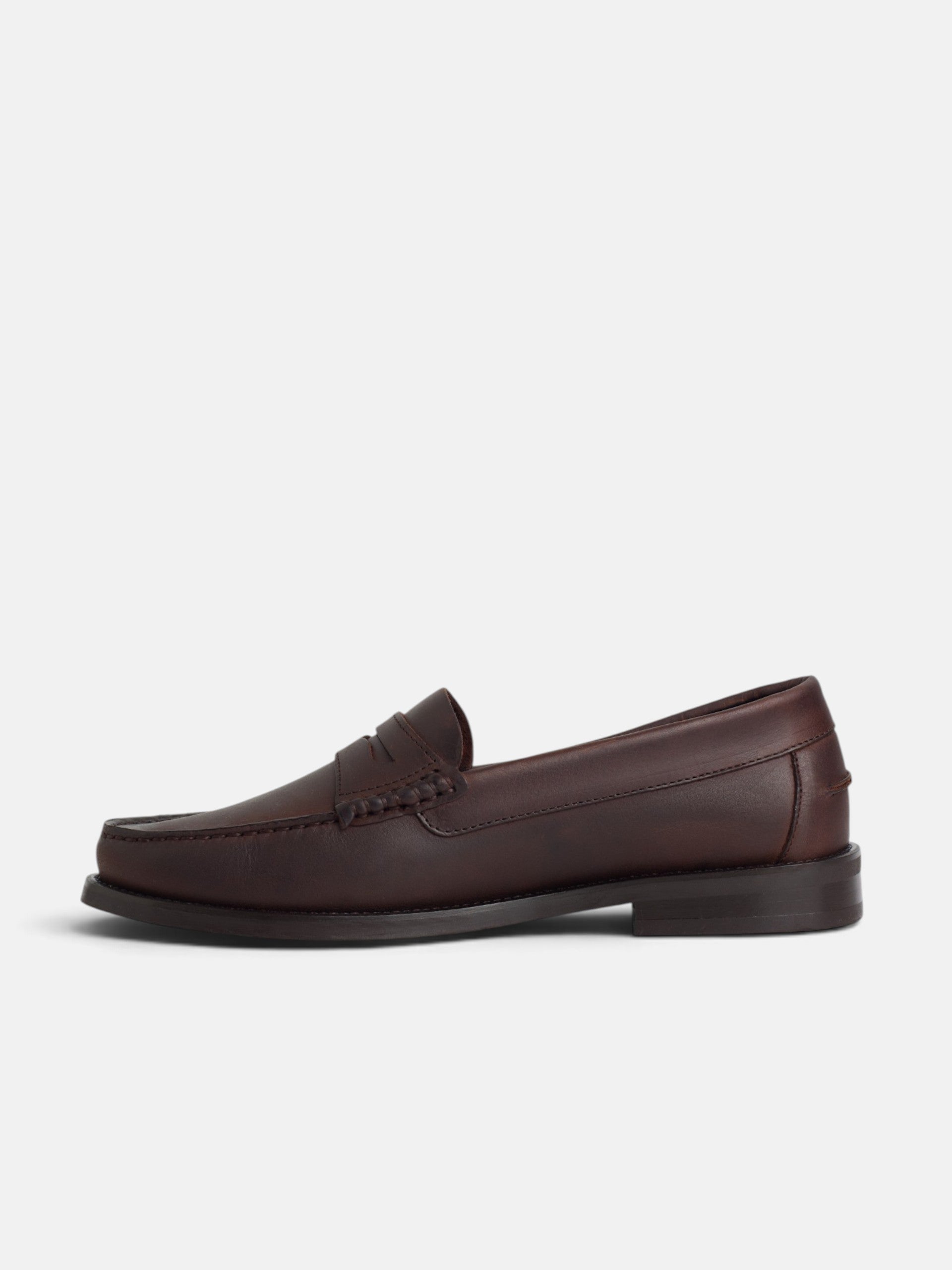 Mocassin en cuir marron