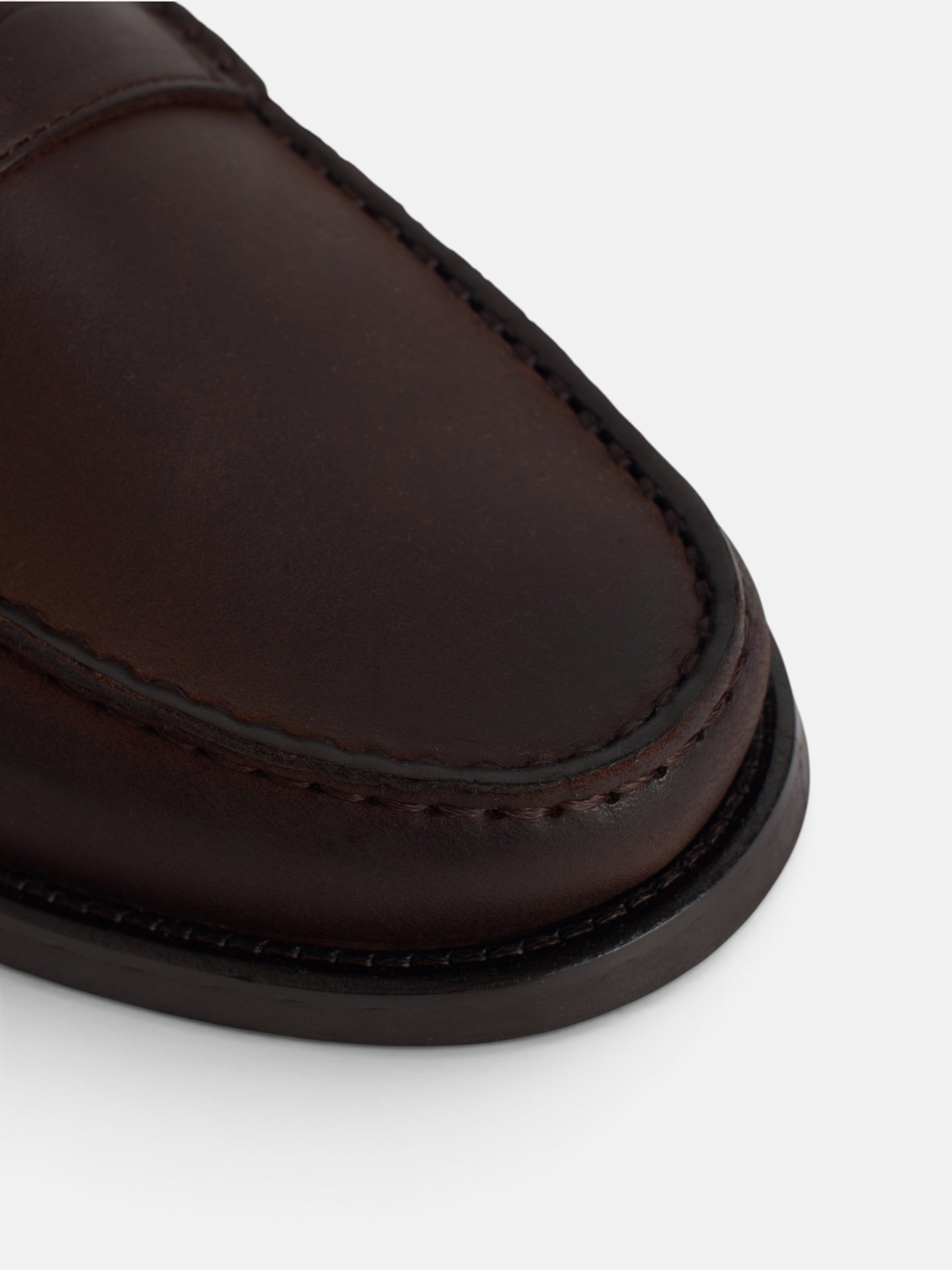 Mocassin en cuir marron