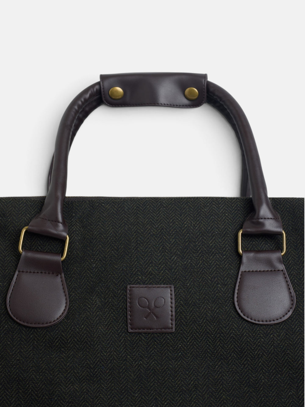 Sac de voyage en tissu chevron vert