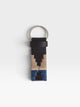 Argentinian multicolor navy blue leather keychain
