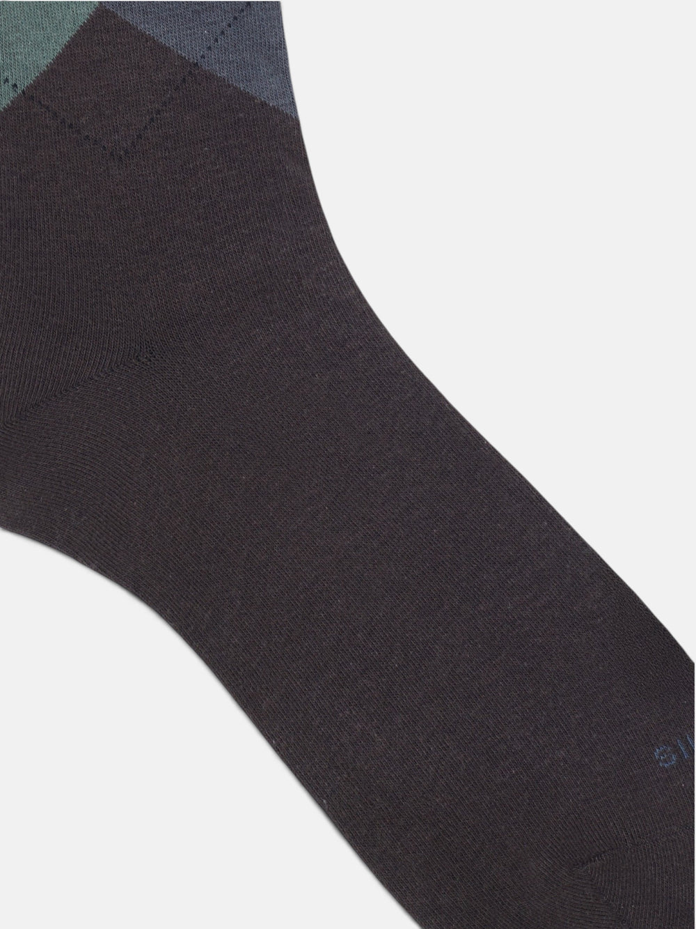 Chaussettes à losanges marron multicolores