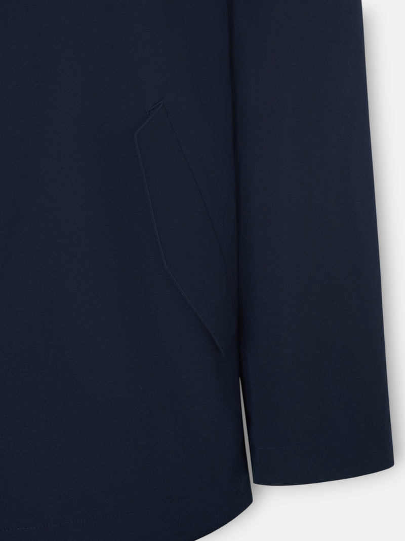 Navy blue technical windbreaker