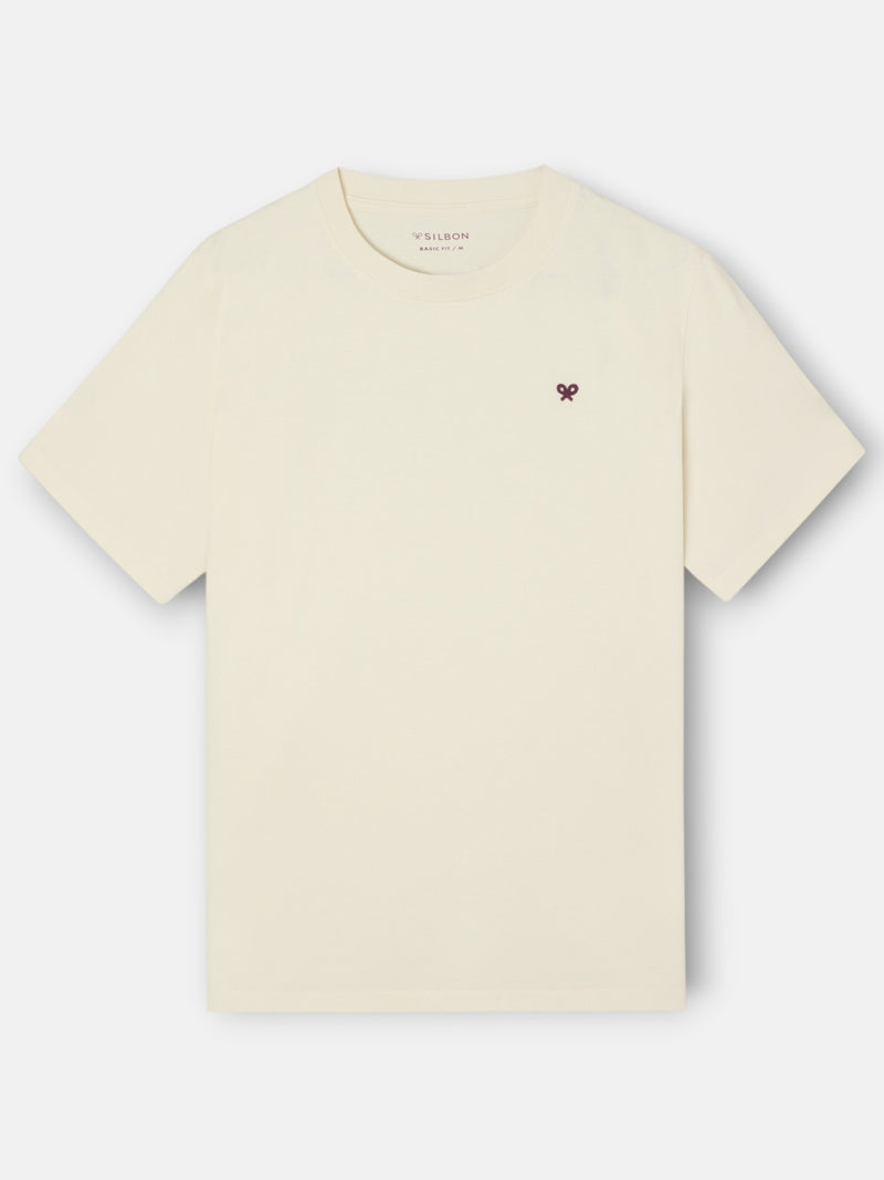 Silbon outfits cream t-shirt