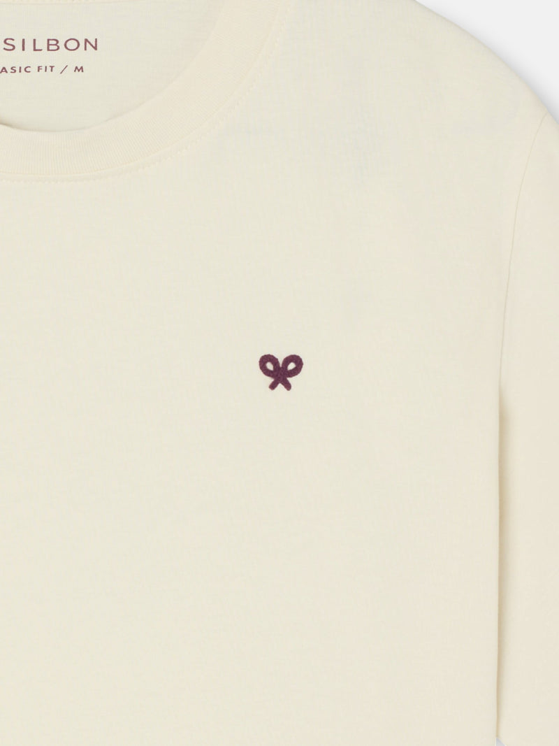 Silbon outfits cream t-shirt