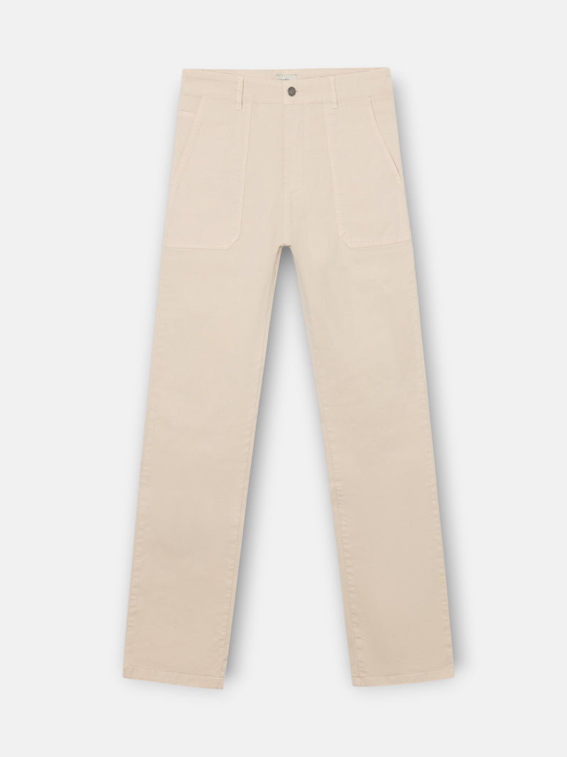 Pantalon sport carpintero parche beige
