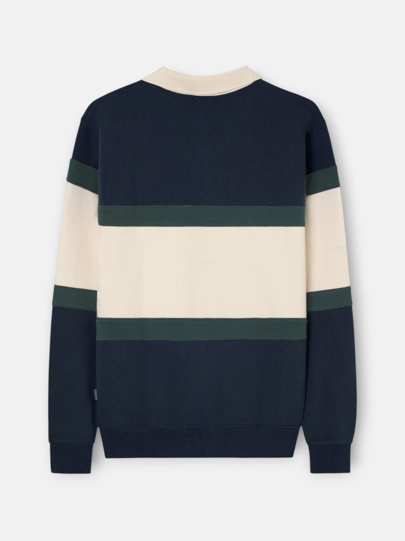 Sweatshirt gola polo Silbon Club azul-marinho