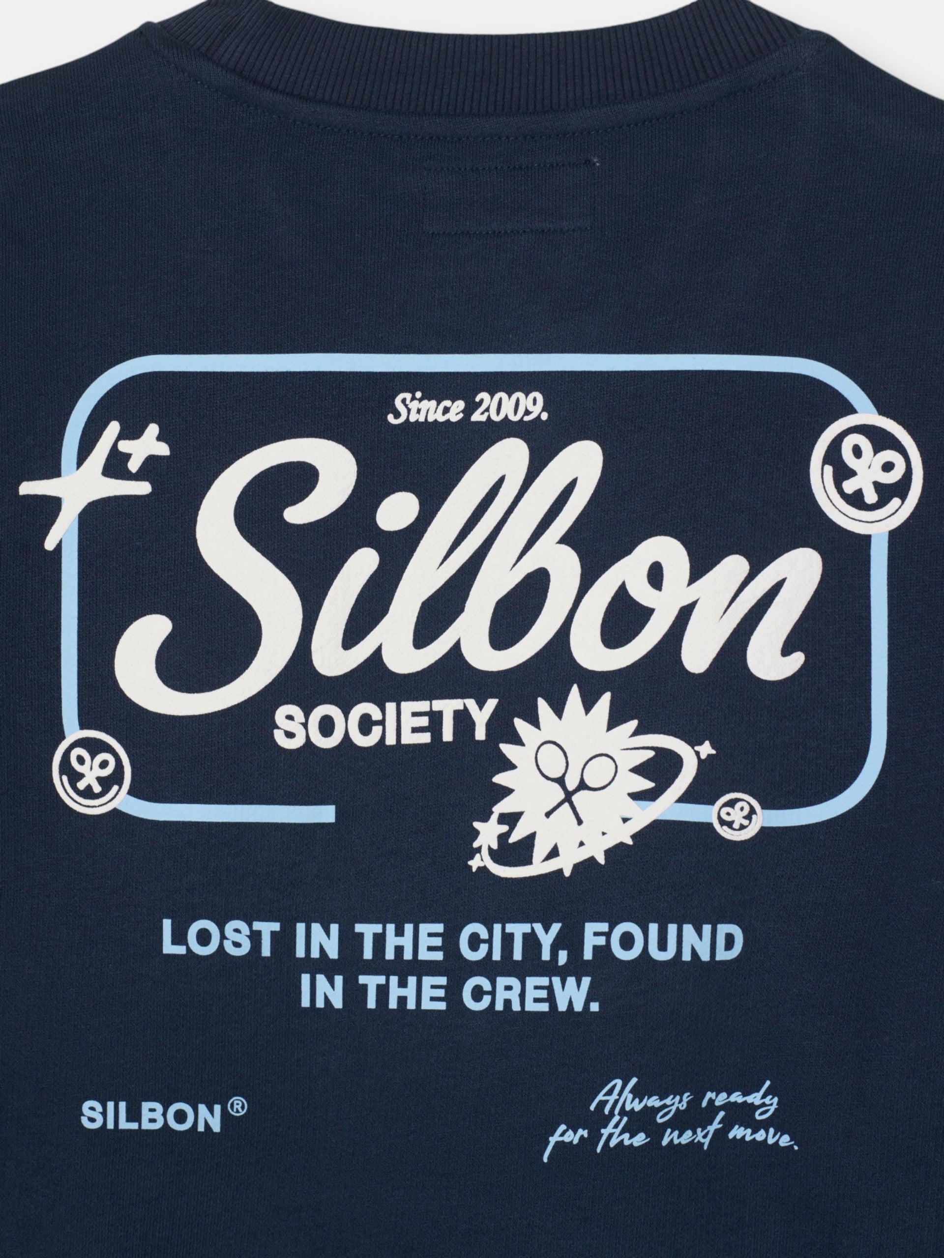 Sudadera relaxed fit silbon society azul