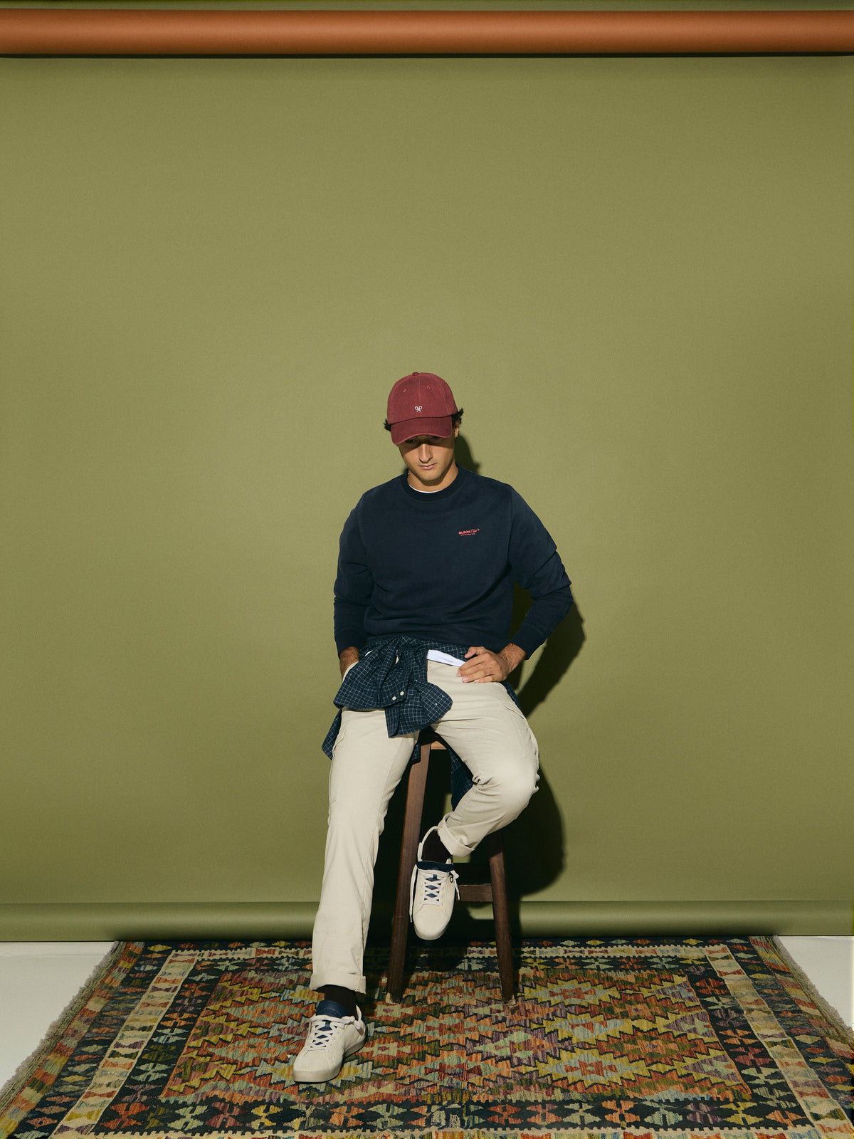 Sudadera relaxed fit silbon club azul marino