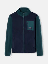 Two-tone navy blue fleece