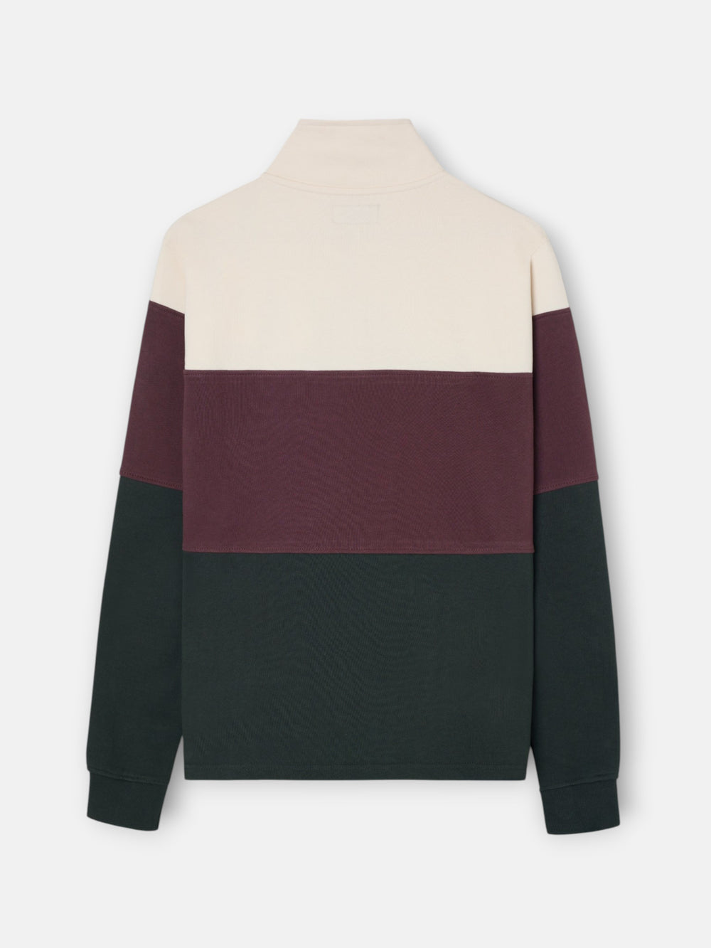 Sweatshirt meia fecho blocos verde