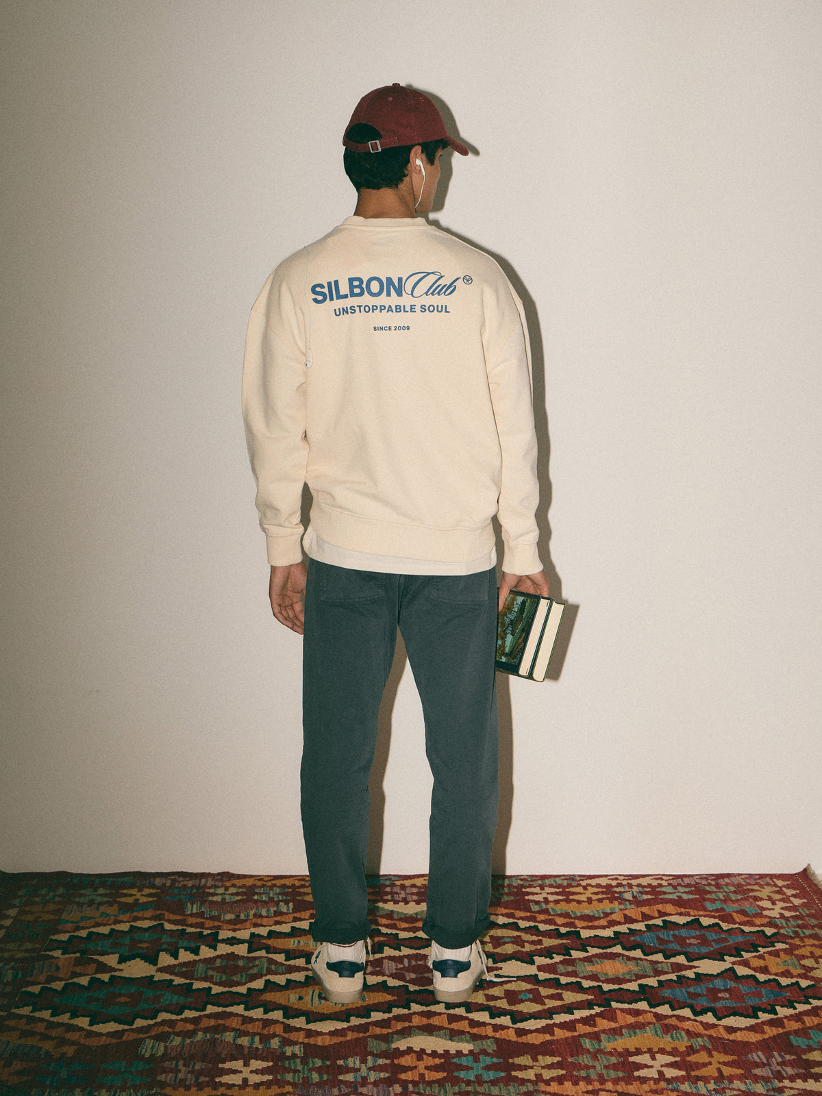 Sweat-shirt coupe décontractée Silbon Club crème