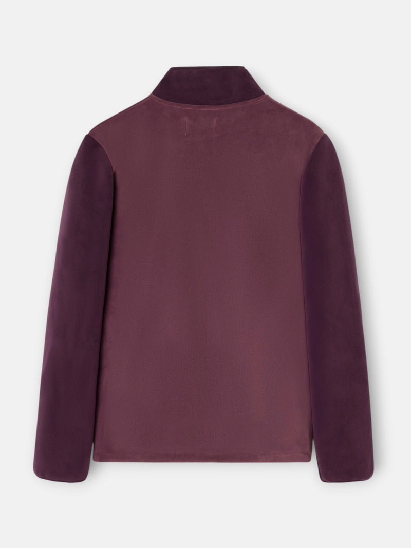 Two-tone burgundy fleece