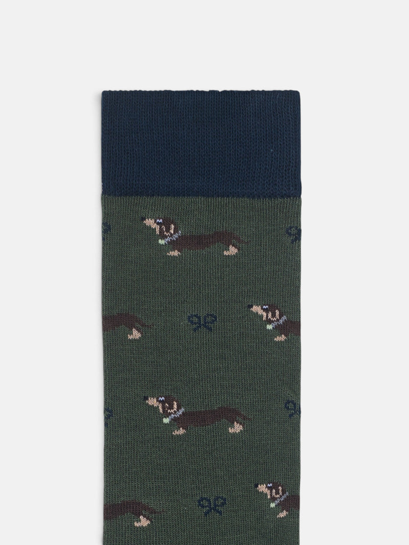 Silbon doggy green sock