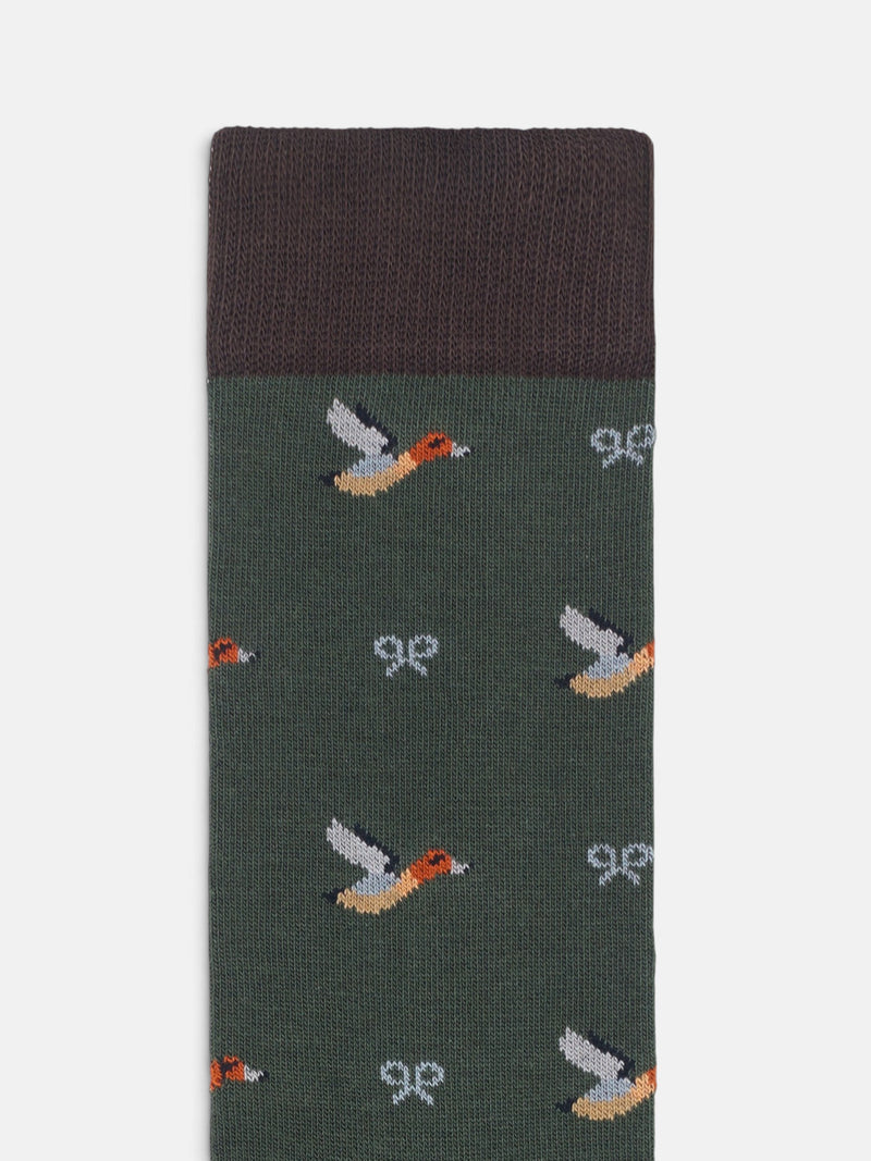 Silbon green duck socks