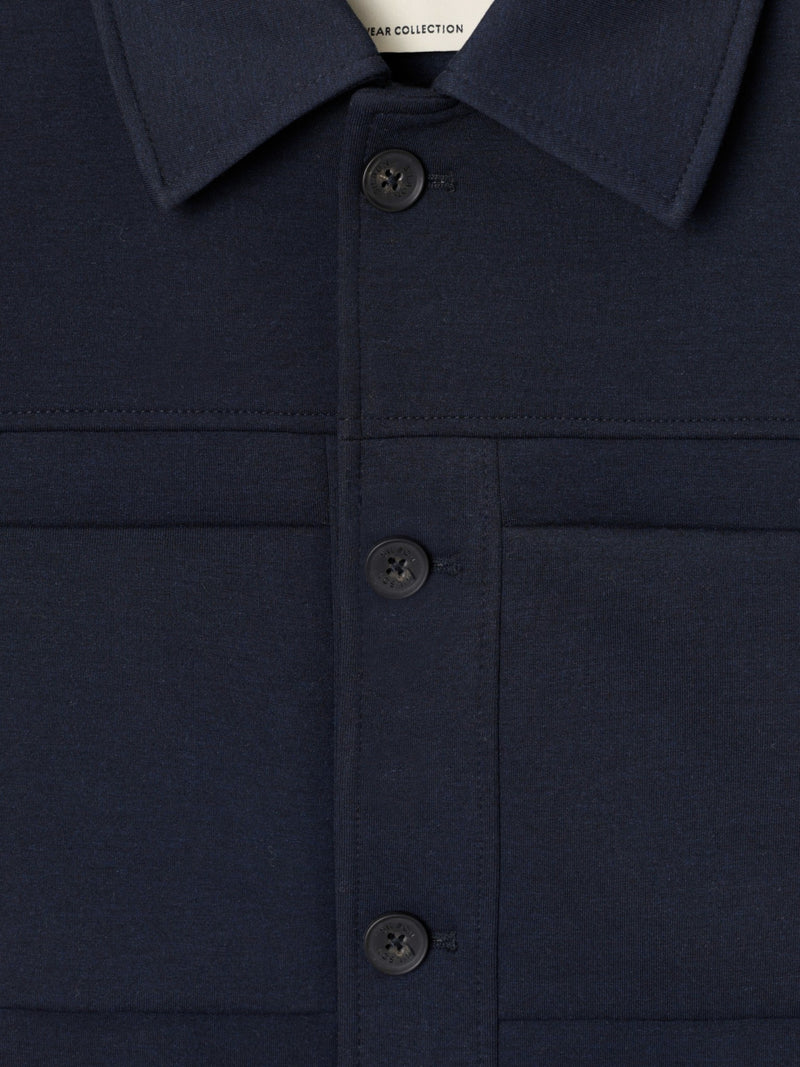 Navy blue jacket with pockets