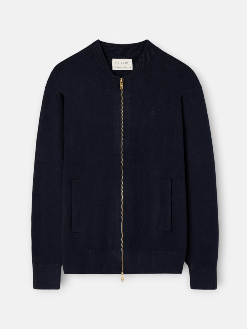 Chaqueta punto azul marino