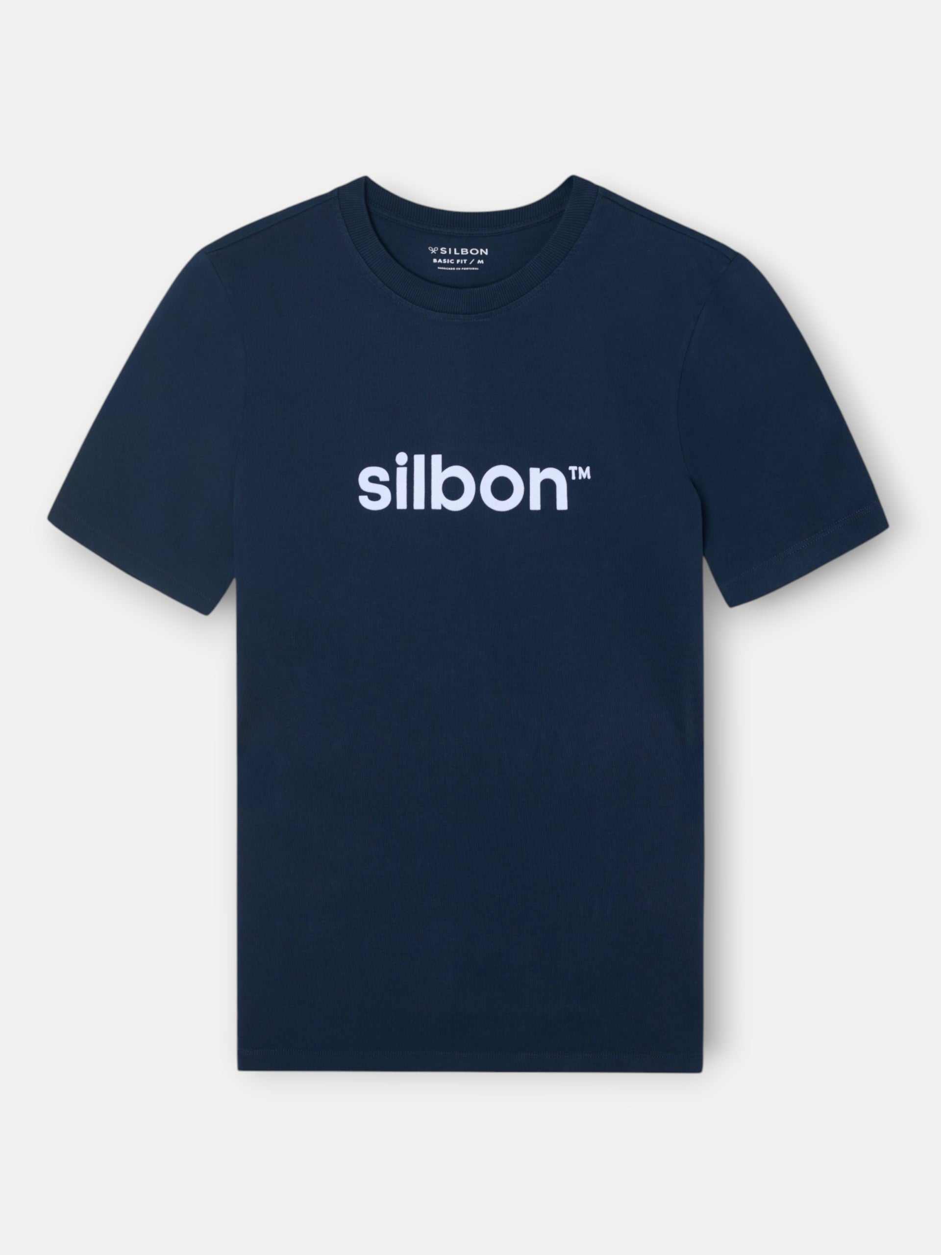 Camiseta Silbon flock azul-marinho