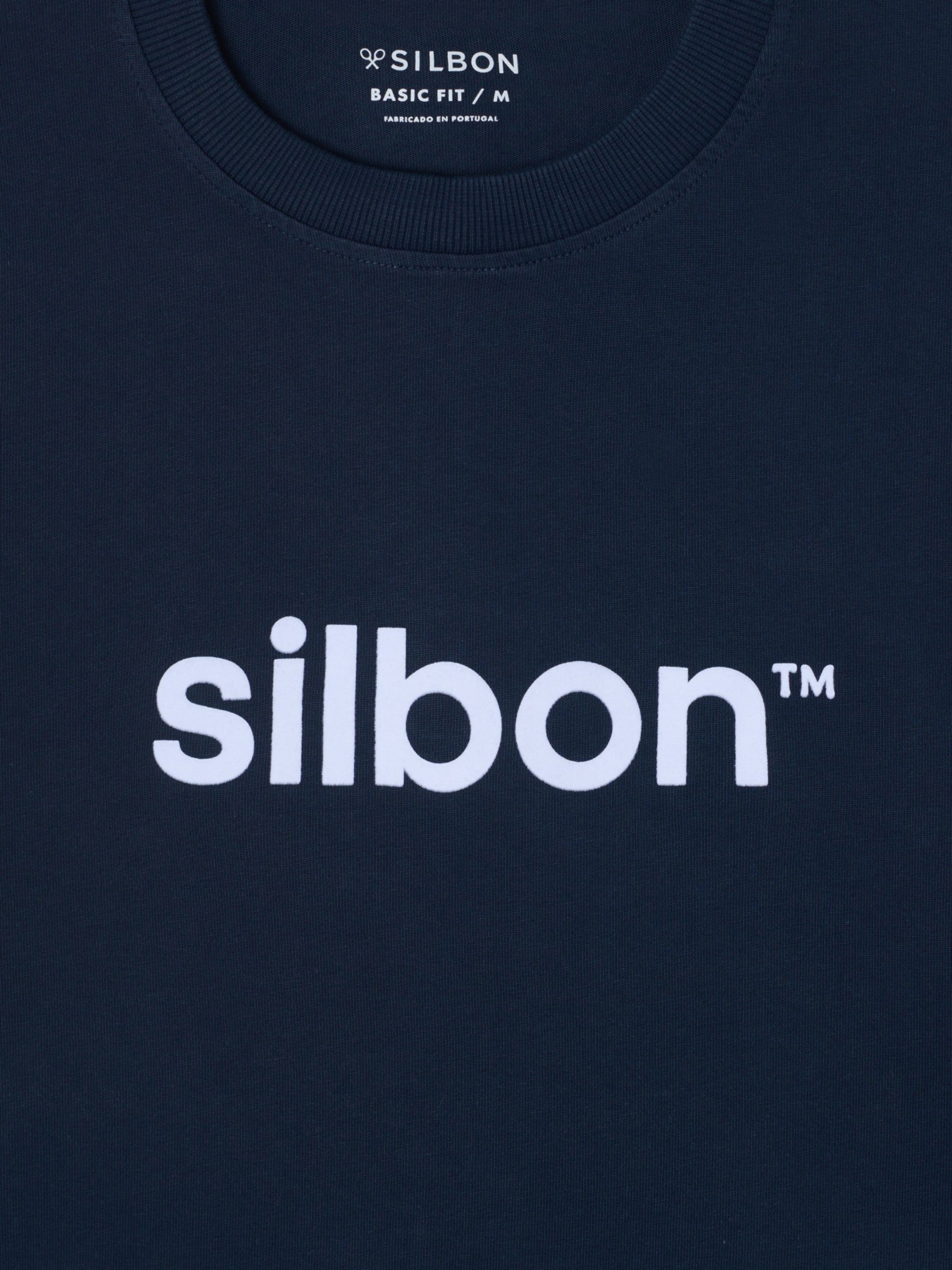 Camiseta Silbon flock azul-marinho
