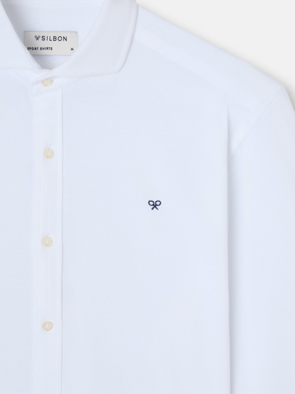 Camisa sport pique blanco