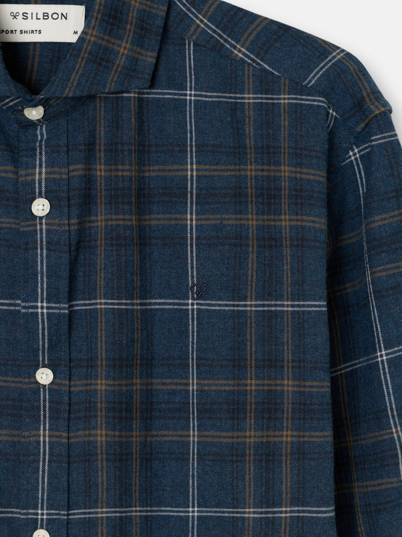 Camisa sport warm cuadro tartan navy