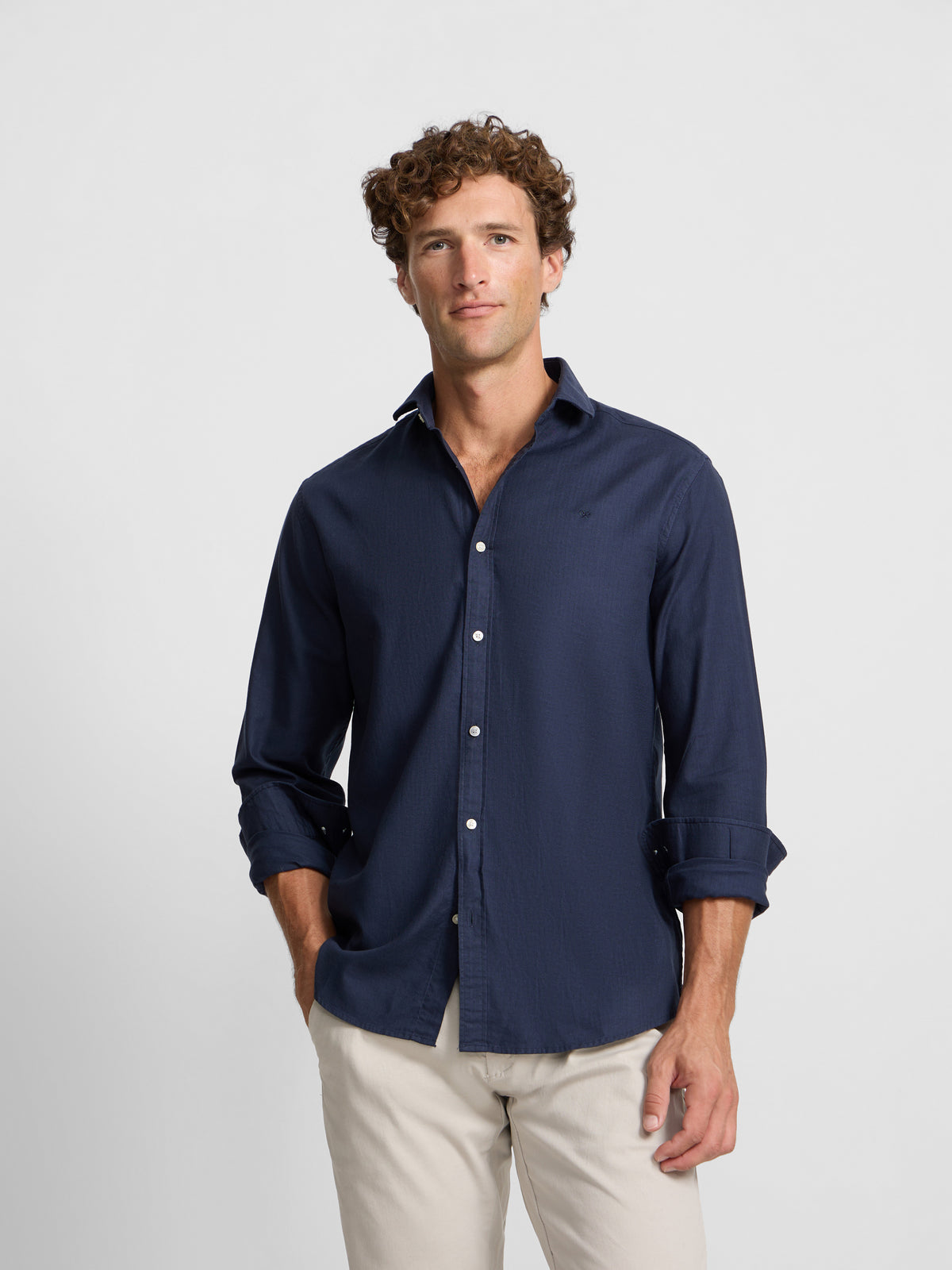 Camisa sport espiga marino