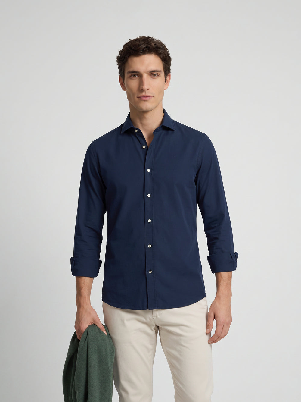 Camisa sport pique marino