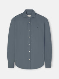 Chemise sport piqué bleu gris