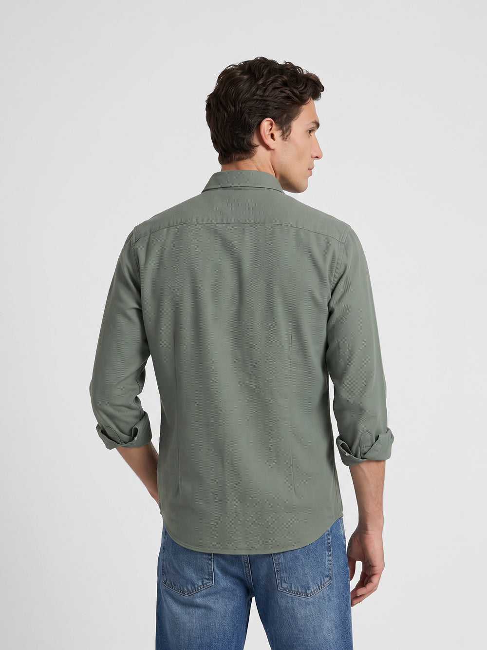 Camisa sport estructura verde