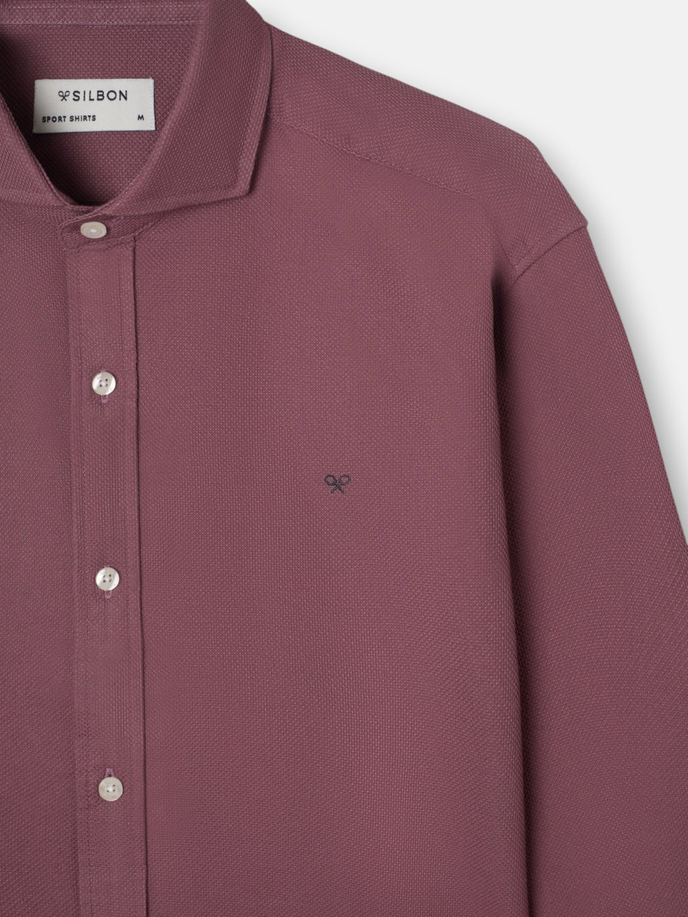 Camisa sport estructura burdeos
