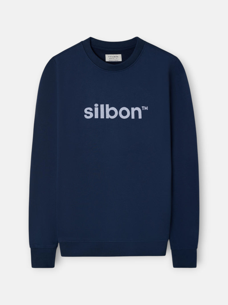 Sweatshirt Silbon flock azul-marinho