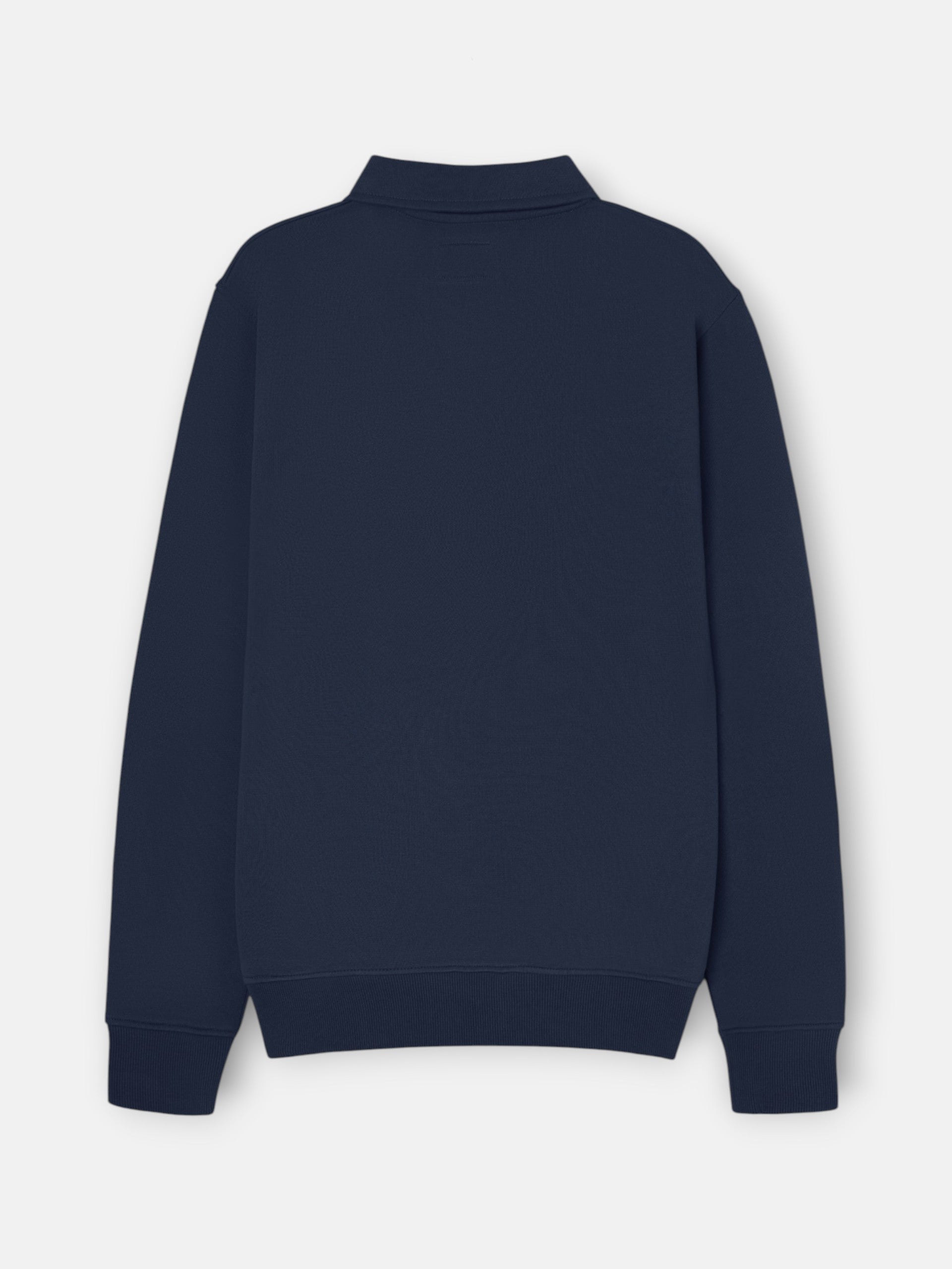 Sudadera media cremallera minilogo azul marino