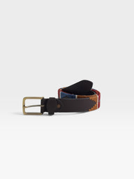Ceinture en cuir argentin bordeaux