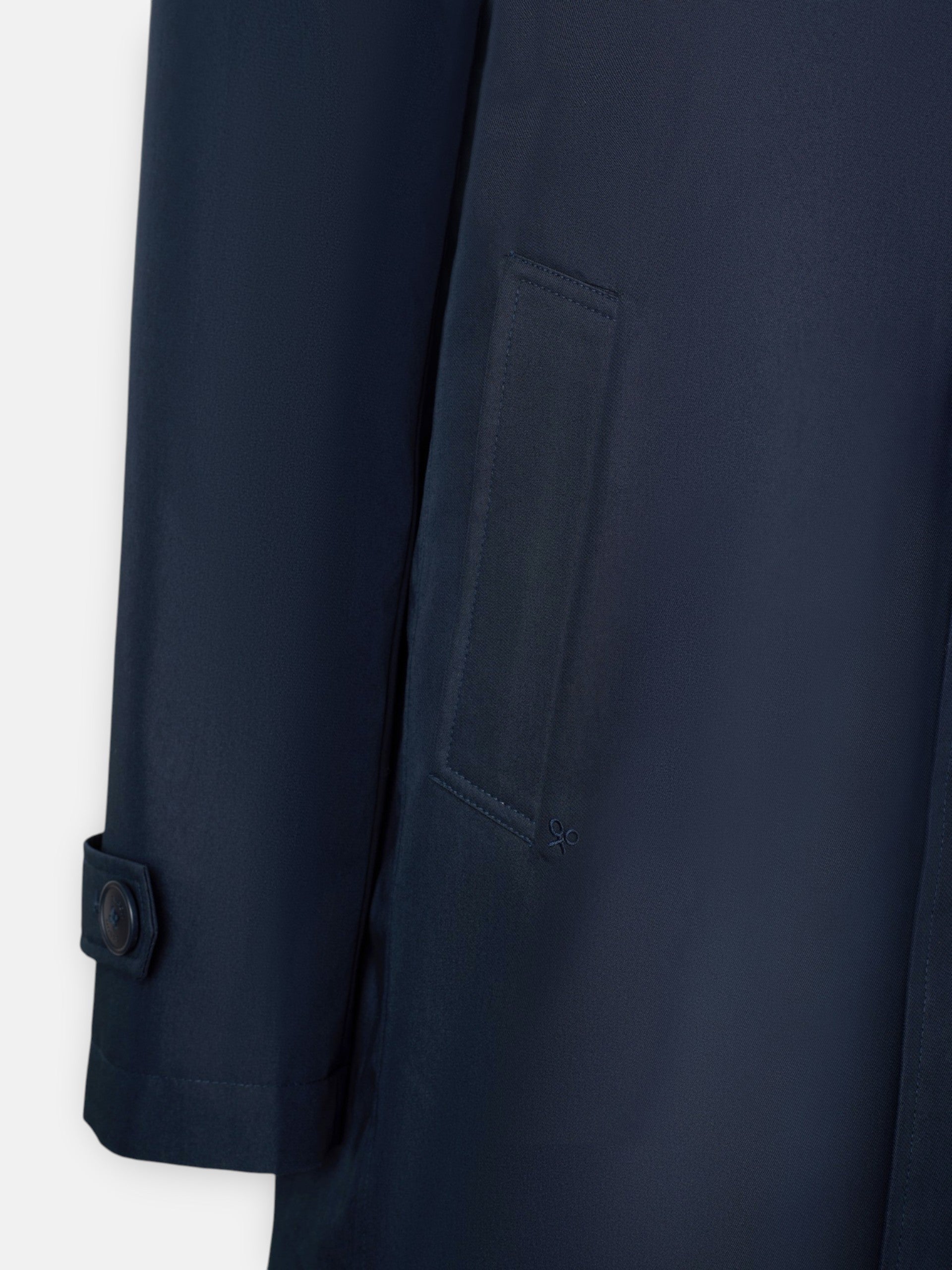 Gabardina corta azul marino