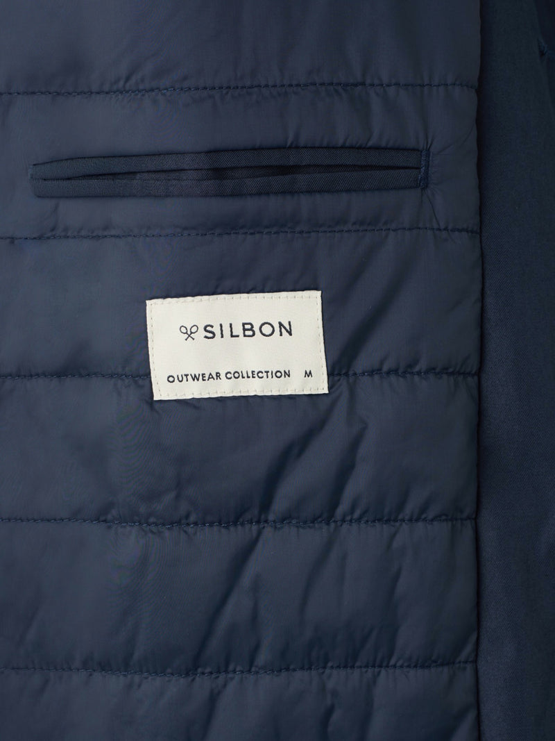 Trench-coat court bleu marine