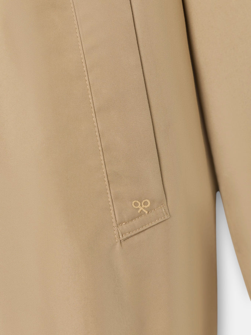 Gabardina larga beige