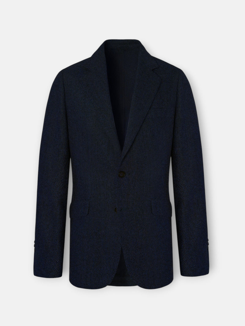 Blazer espinha azul-marinho