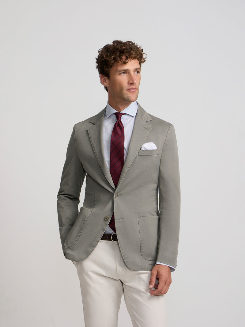 Blazer casual reto caqui