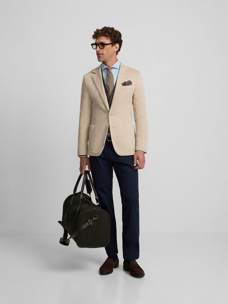 Blazer casual reto bege