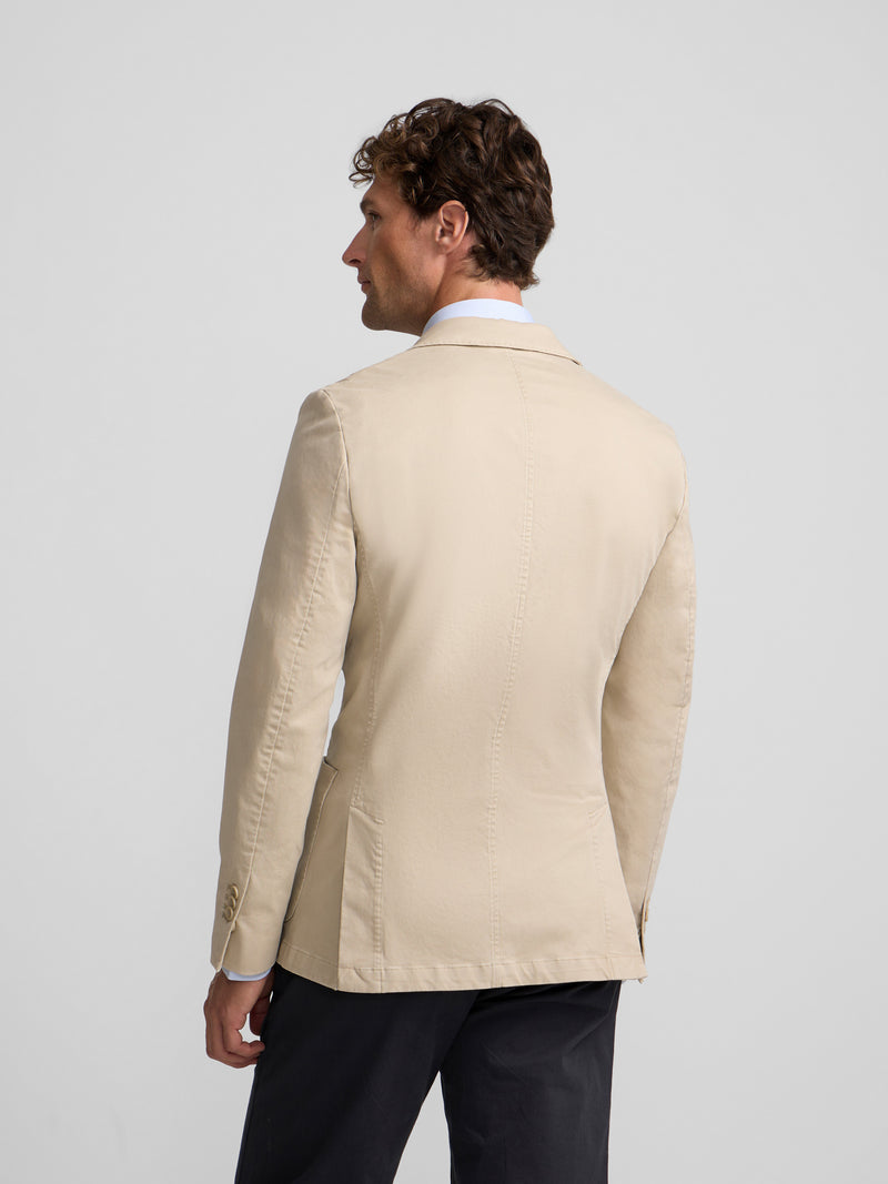 Blazer casual reto bege