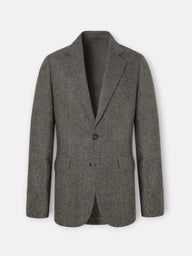Blazer espinha de peixe cinzenta