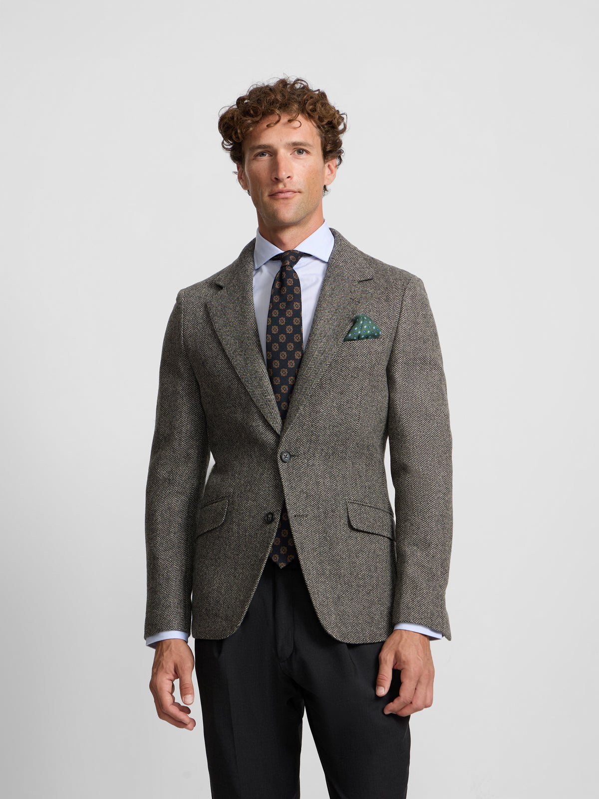 Americana espiga gris