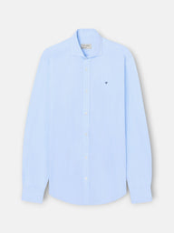 Chemise sport classique à rayures bleu ciel