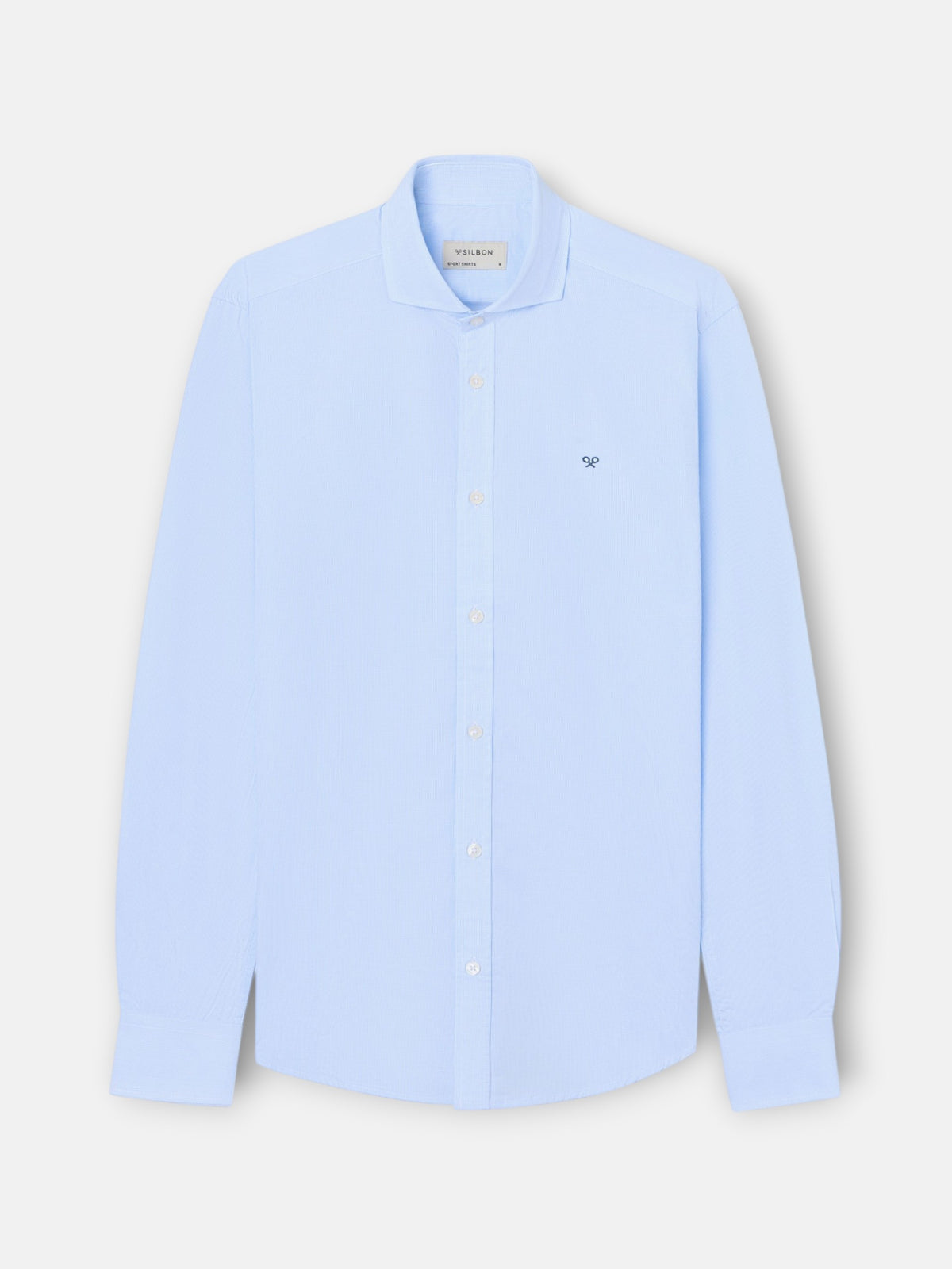 Camisa sport classic mini cuadro azul
