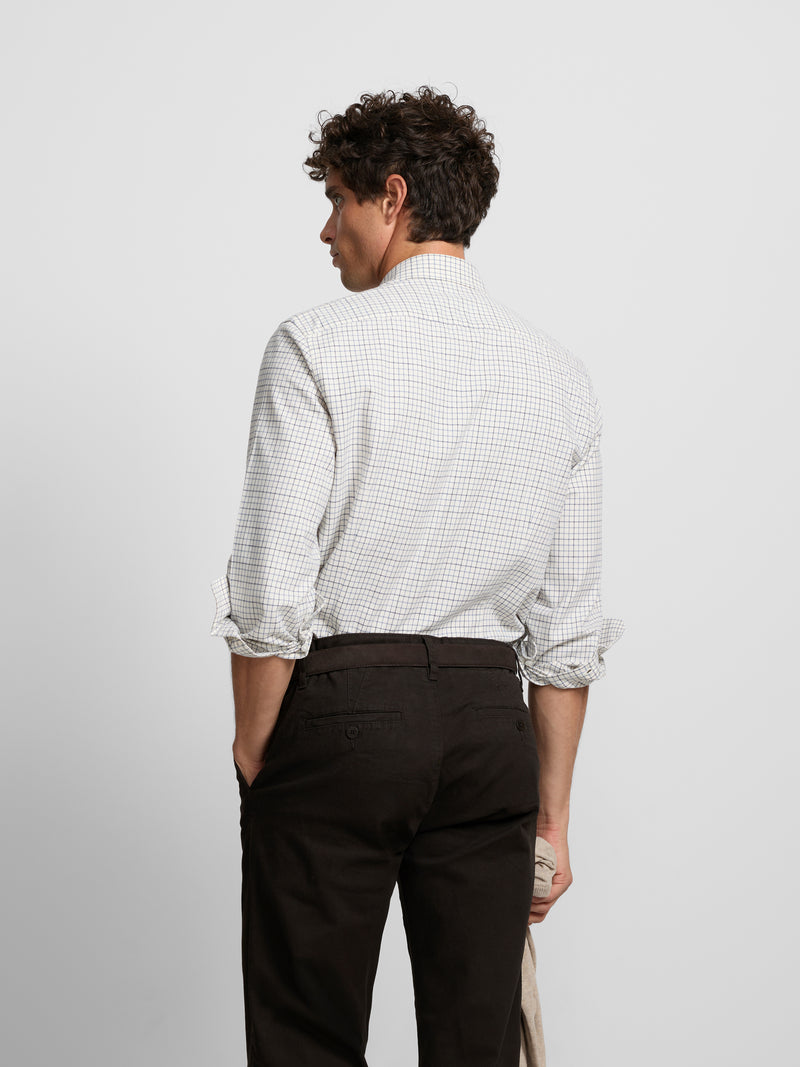 Brown pleated chino sport trousers