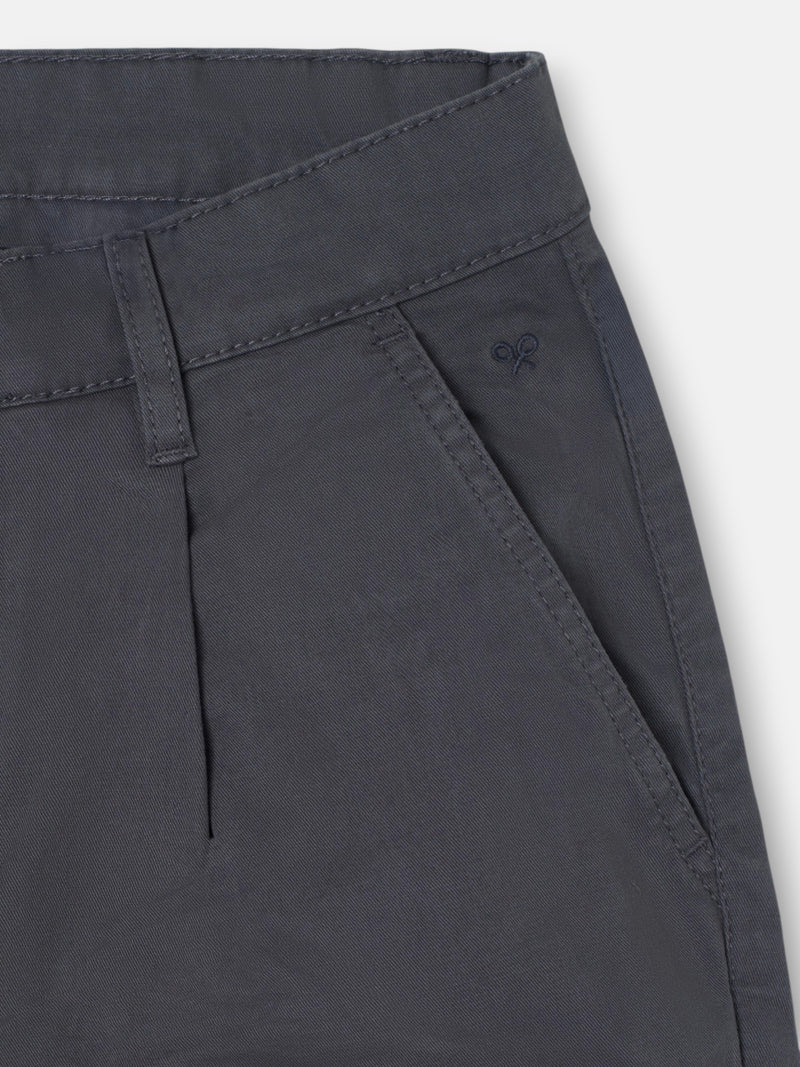 Pantalon chino sport à pinces gris anthracite