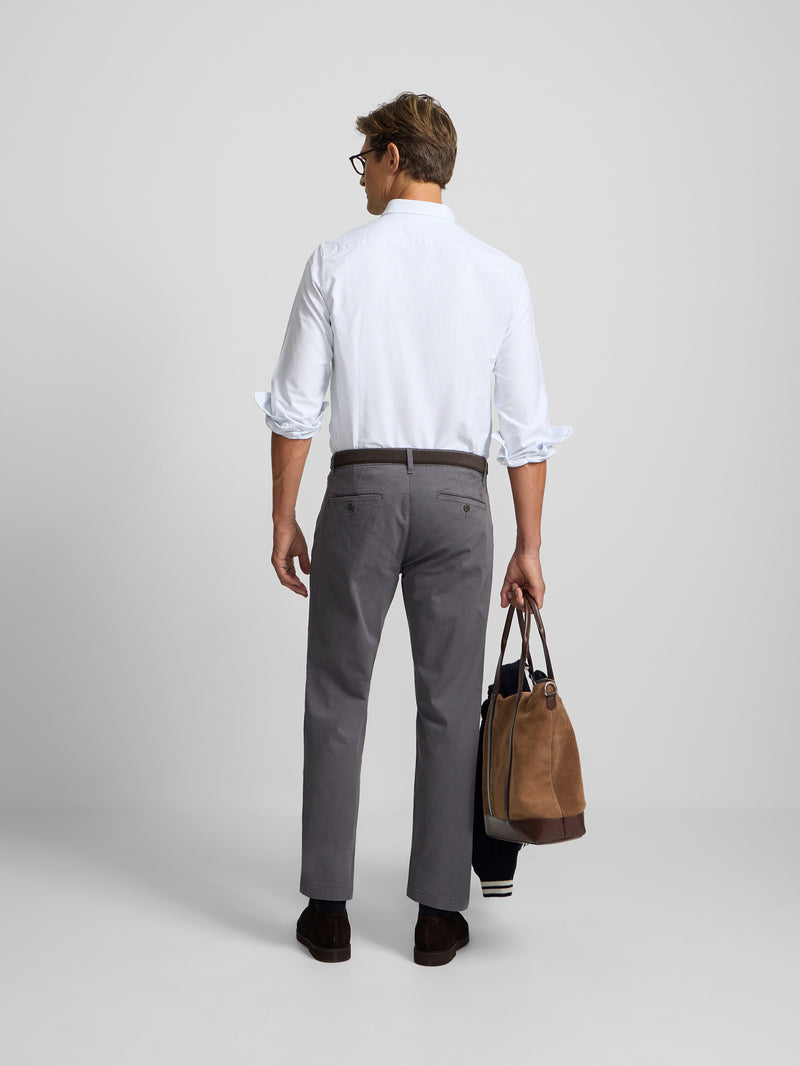 Pantalon chino sport à pinces gris anthracite